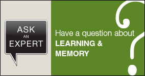 Ask an expert. Submit a question about learning and memory.
